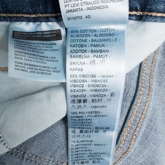 Levi's 311 Shaping Skinny Capris Womens 31 Lapis Dark Wash Mid Rise A00860004 - Picture 14 of 16